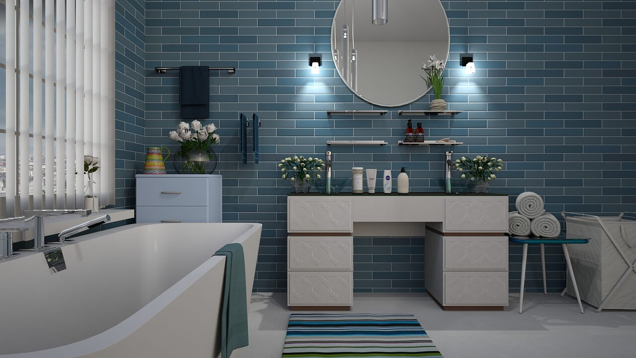 blue theme bathroom remodeling services