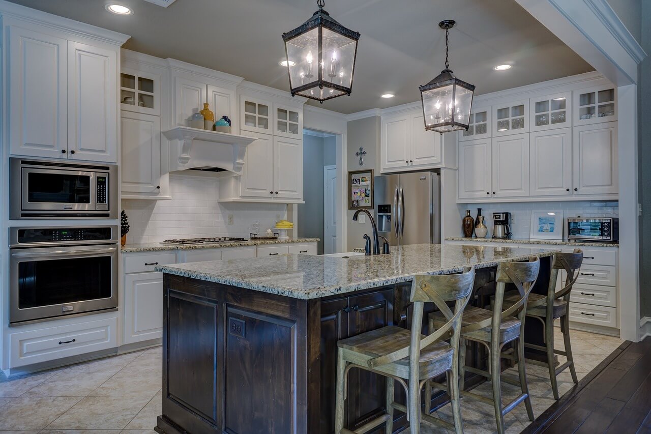 kitchen remodeling services with dark overlay